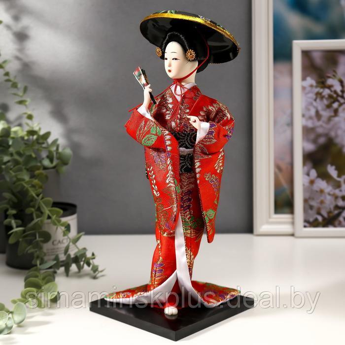 Кукла коллекционная "Китаянка с веером в шляпе" 30х12,5х12,5 см - фото 2 - id-p220775426