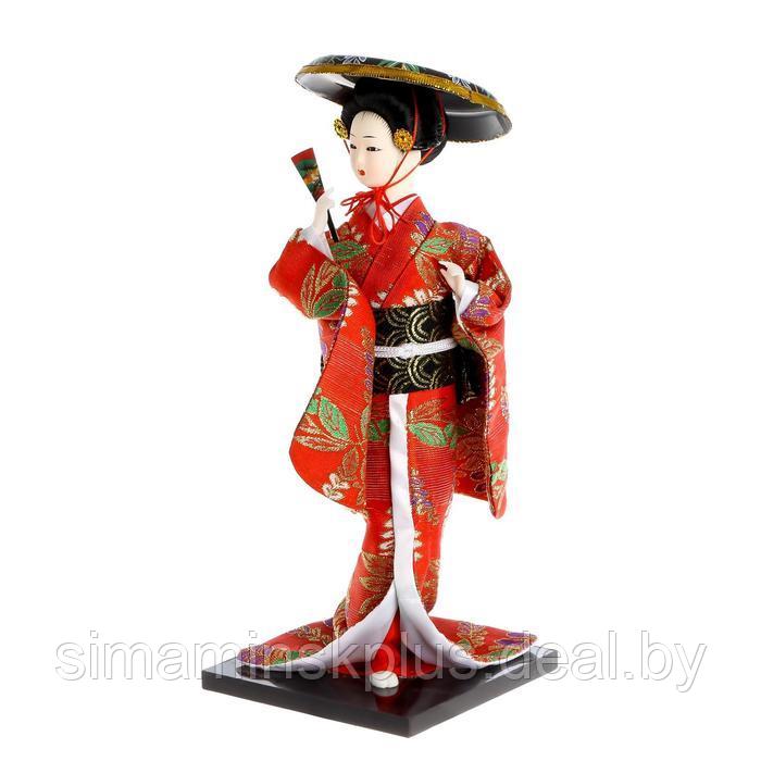 Кукла коллекционная "Китаянка с веером в шляпе" 30х12,5х12,5 см - фото 5 - id-p220775426