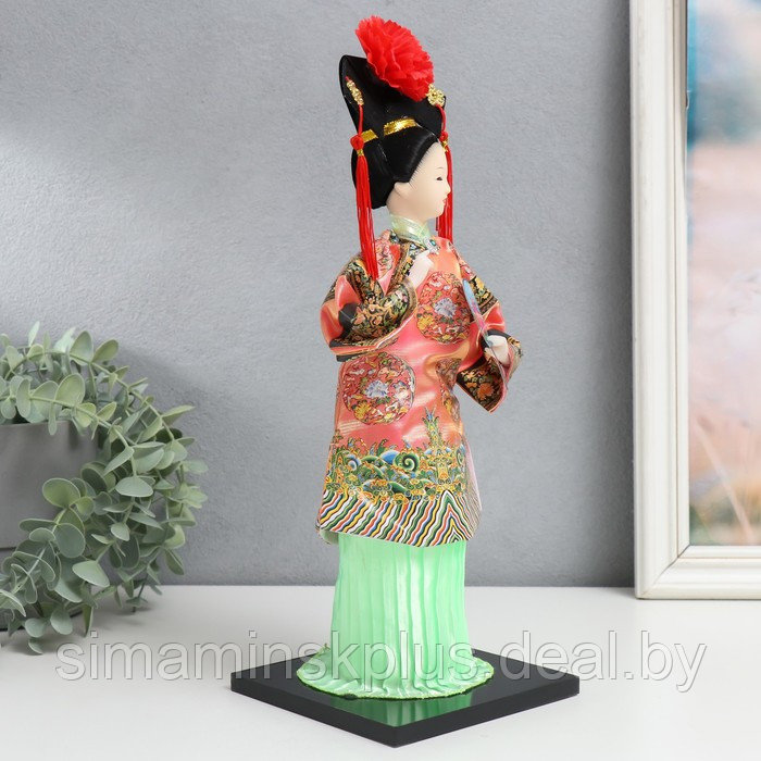 Кукла коллекционная "Китаянка в традиционном наряде с опахалом" 33,5х12,5х12,5 см - фото 2 - id-p220775430