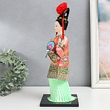 Кукла коллекционная "Китаянка в традиционном наряде с опахалом" 33,5х12,5х12,5 см, фото 4
