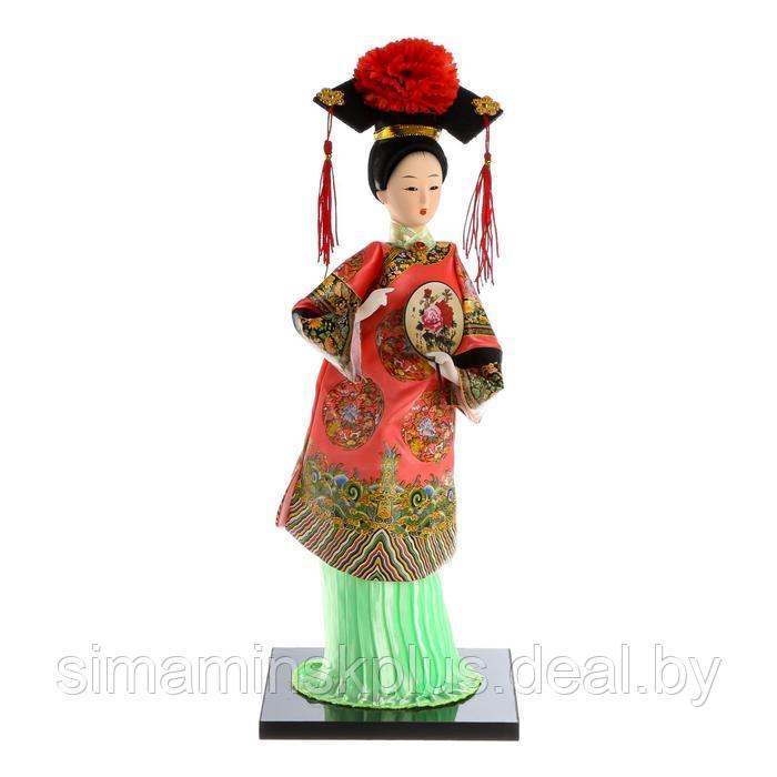 Кукла коллекционная "Китаянка в традиционном наряде с опахалом" 33,5х12,5х12,5 см - фото 5 - id-p220775430