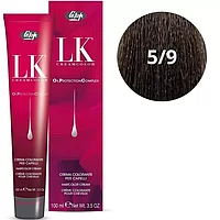 LK Lisap Milano Cream Color 5/9 Светло-Каштановый Коричневый Холодный 100 мл Крем-краска для окрашивания волос