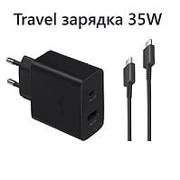 Зарядное устройство Samsung 35W EP-TA220, EP-TA220NBCGCN Черное с кабелем Type-C 5V-5A для телефонов