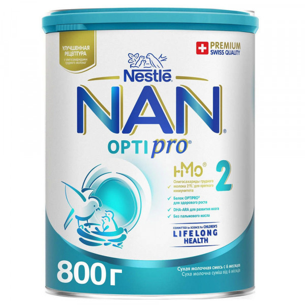 Смесь Nestle NAN 2 OPTIPRO молочная 800г - фото 1 - id-p220777894