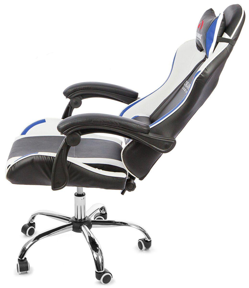 Вибромассажное кресло Calviano ASTI ULTIMATO black/white/blue - фото 4 - id-p220778065