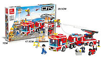 Конструктор 52001 JIE STAR Global city Пожарная команда Пожарная машина, 518 деталей