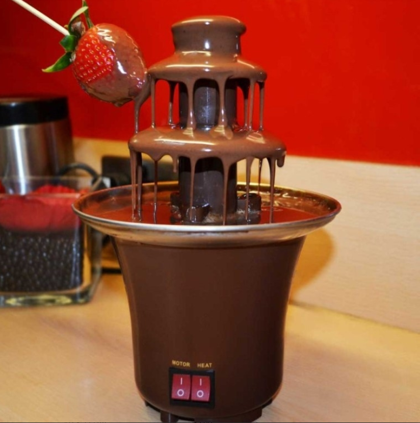 Шоколадный фонтан фондю Chocolate Fondue Fountain Mini / Фондюшница - фото 10 - id-p220778188