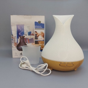 Увлажнитель воздуха (аромадиффузер) Aroma Diffuser с таймером на 1/3/6 часов и LED-подсветкой, 400 ml Белый - фото 1 - id-p216373072