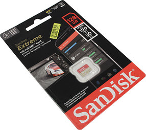 Карта памяти SanDisk Extreme SDSQXAA-128G-GN6MN microSDXC Memory Card 128Gb UHS-I U3 V30 A2