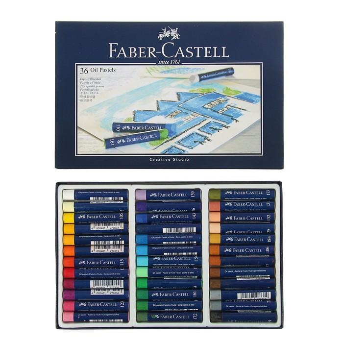 Пастель масляная 36 цветов Faber-Castell STUDIO QUALITY круглая - фото 5 - id-p220781448
