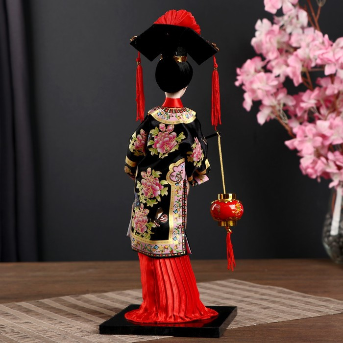 Кукла коллекционная "Китаянка в национ. платье с китайским фонариком" МИКС 32х12,5х12,5 см - фото 3 - id-p220781375