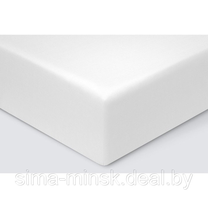 Простыня на резинке «Моноспейс», размер 90х200х23 см, цвет белый - фото 1 - id-p220781966