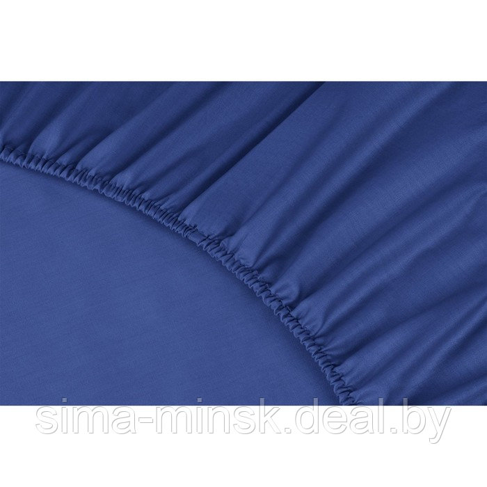 Простыня на резинке «Моноспейс», размер 90х200х23 см, цвет тёмно-синий - фото 2 - id-p220781968