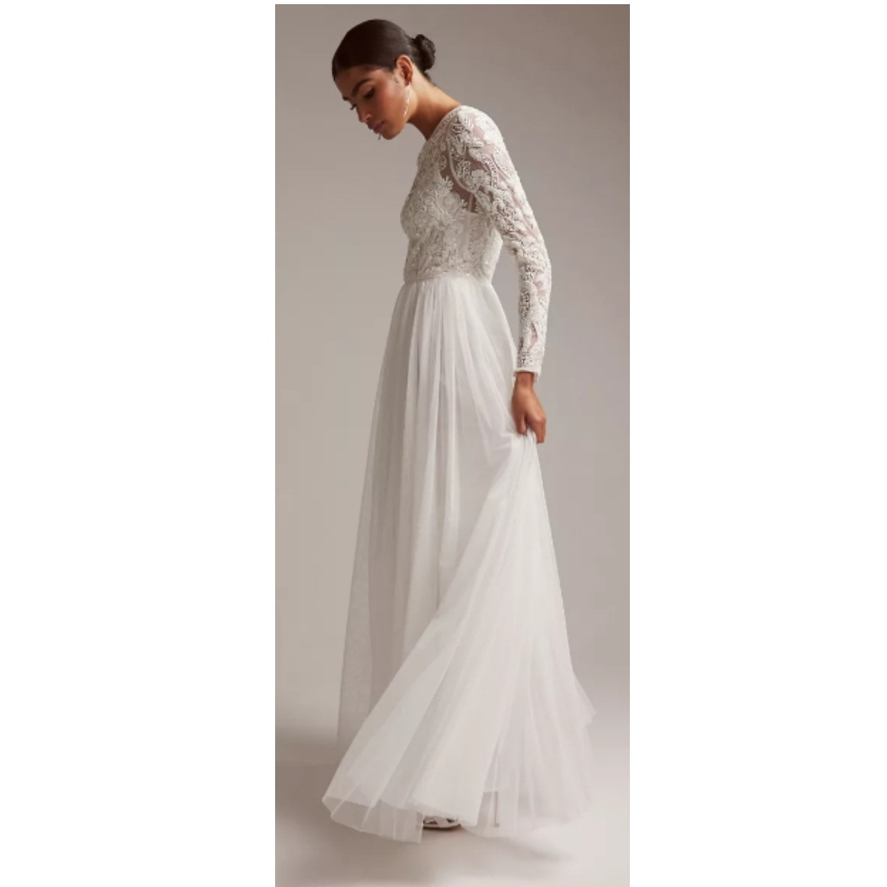 Свадебное платье ASOS DESIGN Elizabeth Color IVORY Размер EU 56 - фото 2 - id-p220783284