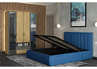 Кровать Neo-2 160х200 (велюр синий)