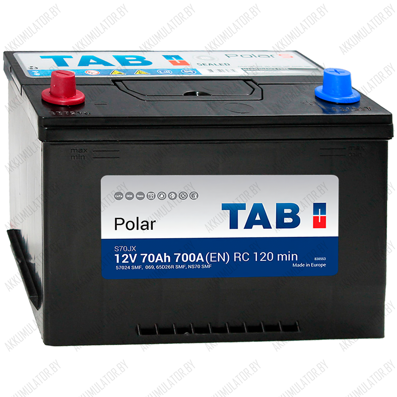 Аккумулятор TAB Polar S Asia / [246770] / 70Ah / 700А / Прямая полярность