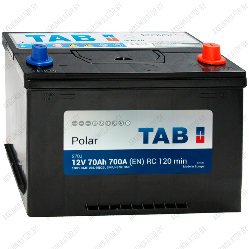 Аккумулятор TAB Polar S Asia / [246870] / 70Ah / 700А - фото 1 - id-p220786814