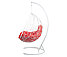 Подвесное кресло в виде капли Tropica белое красная подушка, фото 6