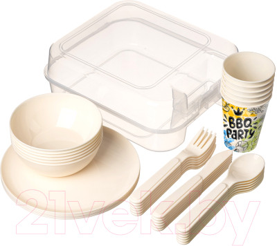 Набор пластиковой посуды Idi Land 221137725/01 - фото 2 - id-p220784440