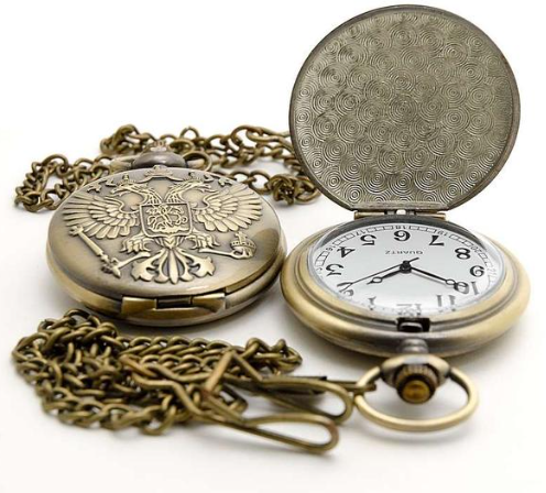 Часы карманные с цепочкой с изображением Герба 4 дтзайна - фото 2 - id-p220787753