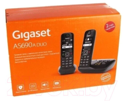 Беспроводной телефон Gigaset AS690A Duo Rus / L36852-H2836-S301 - фото 4 - id-p220791076