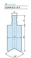 Пуансон радиусный Тип «T» S 2208 WR 25 - R 75