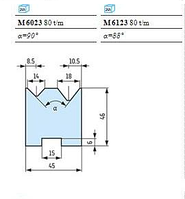 Матрицы с пазом Тип А M 6023 (80 t/m), M 6123 (80 t/m)