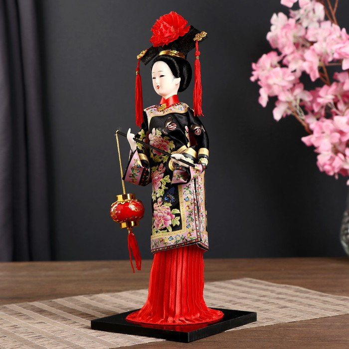 Кукла коллекционная "Китаянка в национ. платье с китайским фонариком" МИКС 32х12,5х12,5 см - фото 4 - id-p220792235