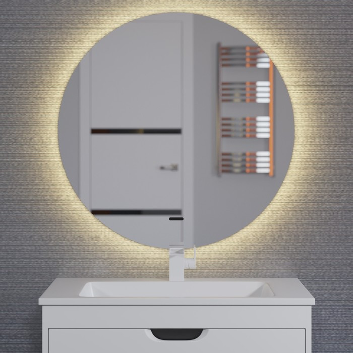 Зеркало для ванной Uperwood Modul, 65х65 см, бесконтактный сенсор, теплая подсветка - фото 2 - id-p220792298