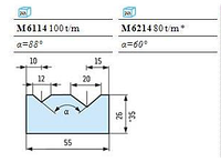 Матрицы с болтовым креплением Тип А M 6114 (100 t/m), M 6214 (80 t/m)