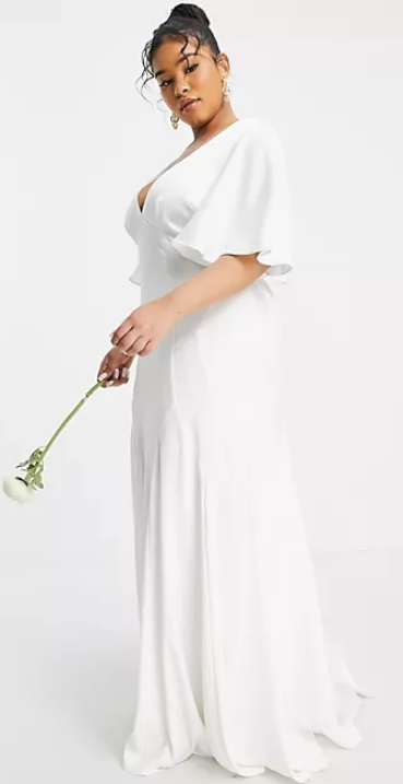 Свадебное платье ASOS DESIGN Curve Serenity Color IVORY Размер EU 48 - фото 1 - id-p220792616