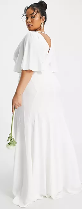 Свадебное платье ASOS DESIGN Curve Serenity Color IVORY Размер EU 48 - фото 2 - id-p220792616