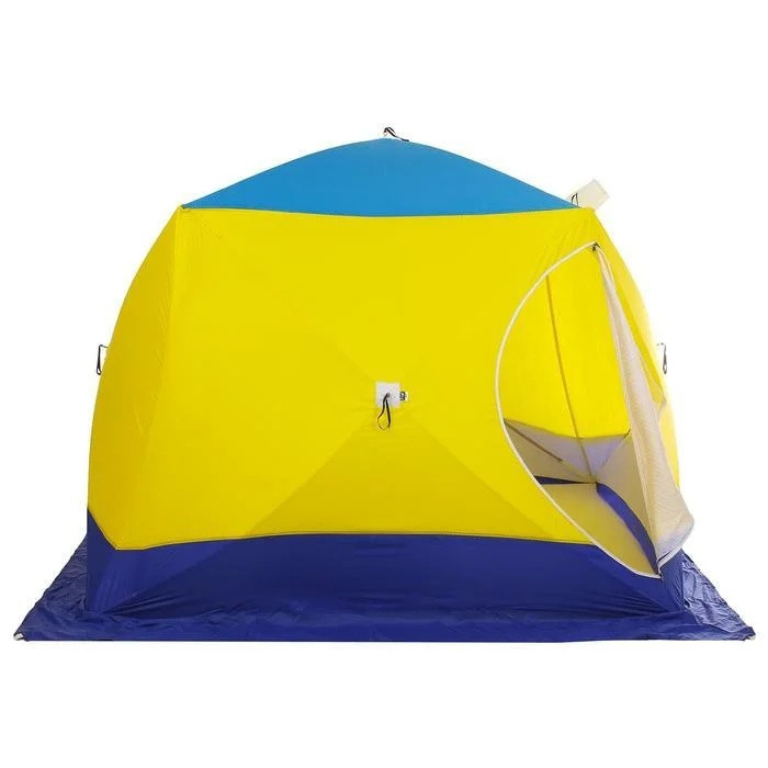 Палатка СТЭК КУБ 4 трехслойная дышащая (разноцветная) - фото 1 - id-p220793342