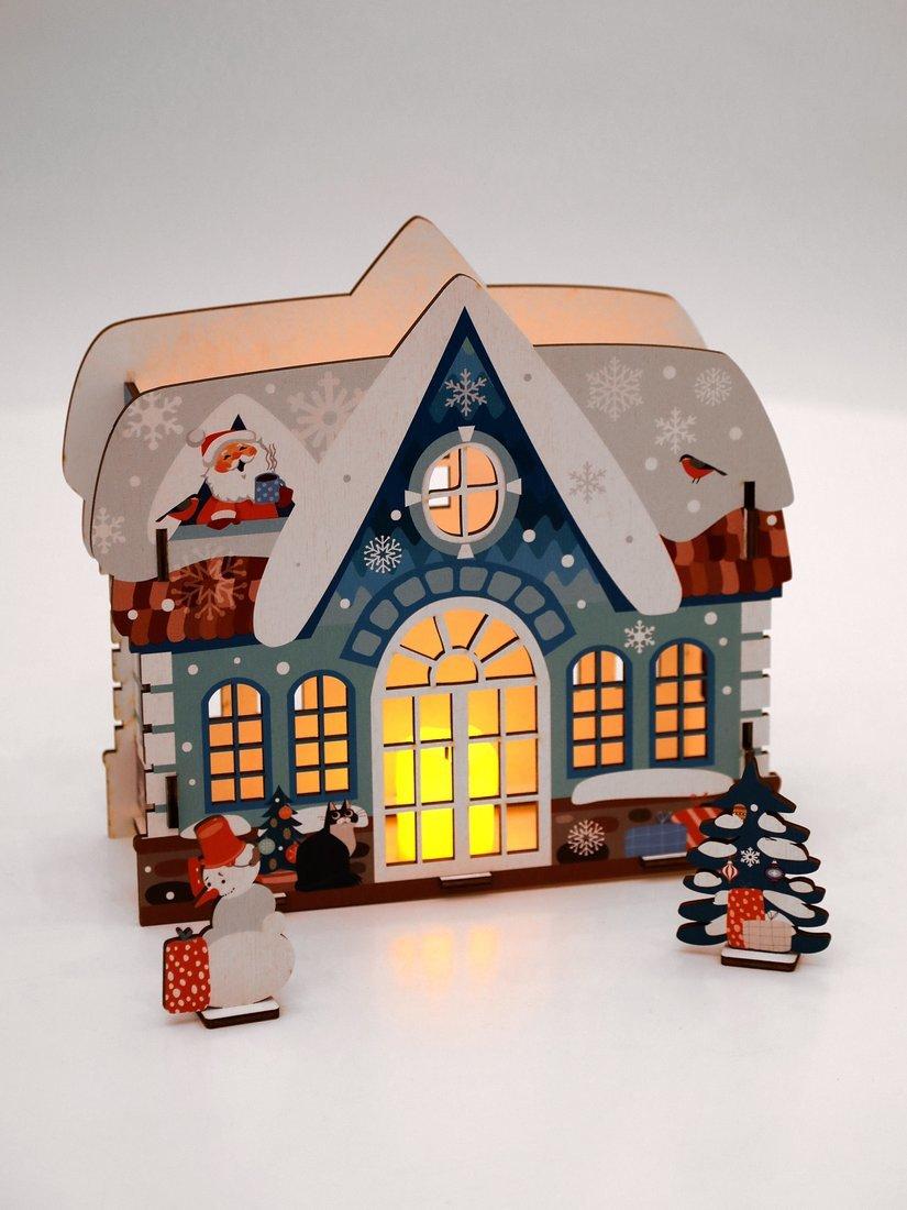 Домик Деда Мороза зимний с LED-свечой - фото 3 - id-p220794614