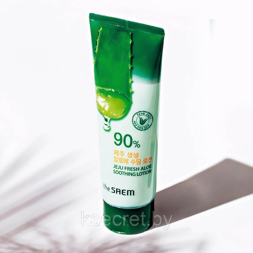 Увлажняющий лосьон для тела с алоэ THE SAEM Jeju Fresh Aloe Soothing Lotion 90% - 250 мл - фото 2 - id-p220794880