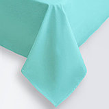 Простыня Евро 220*240 бирюзовая сатин Моноспейс ECOTEX, фото 3