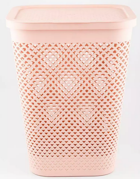 Корзина бельевая Laundry hamper 55L, Розовый