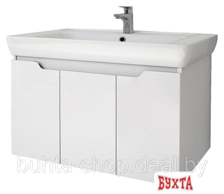 Мебель для ванных комнат Dreja Тумба под умывальник Q (D) 80 99.1003 (белый глянец) - фото 1 - id-p202766625