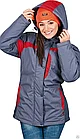 Куртка утепленная зимняя женская Леди Спец (цвет серый с красным), фото 2