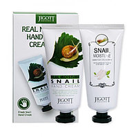 Набор кремов для рук и ног с экстрактом слизи улитки [Jigott] Real Moisture Hand & Foot Cream Set