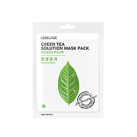 Маска тканевая GREEN TEA SOLUTION MASK успокаивающая, LEBELAGE