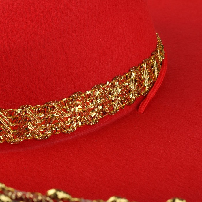 Шляпа «Мексиканка», красная, размер 56 58 - фото 3 - id-p220796215