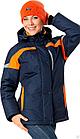 Куртка утепленная зимняя женская Леди Спец (цвет синий с оранжевым), фото 2
