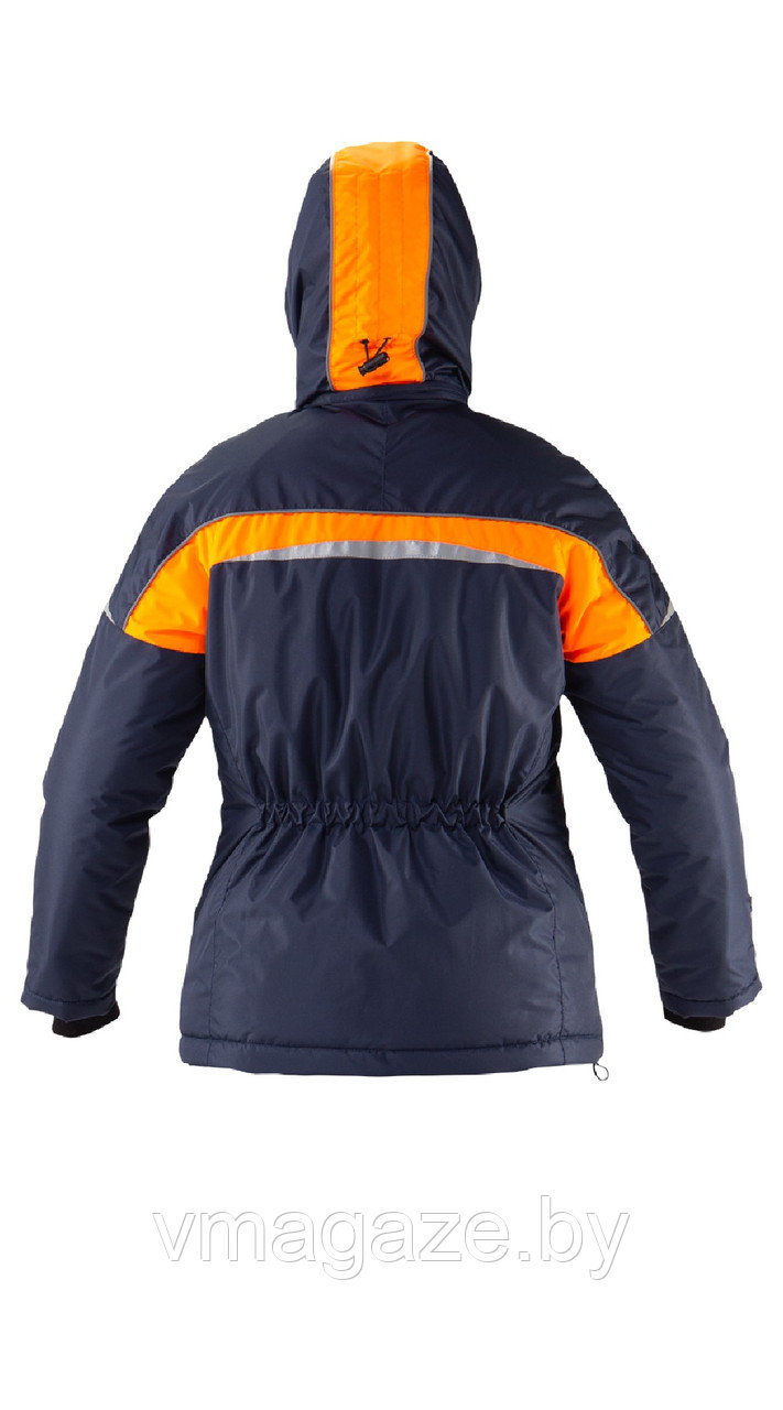 Куртка утепленная зимняя женская Леди Спец (цвет синий с оранжевым) - фото 7 - id-p220796475