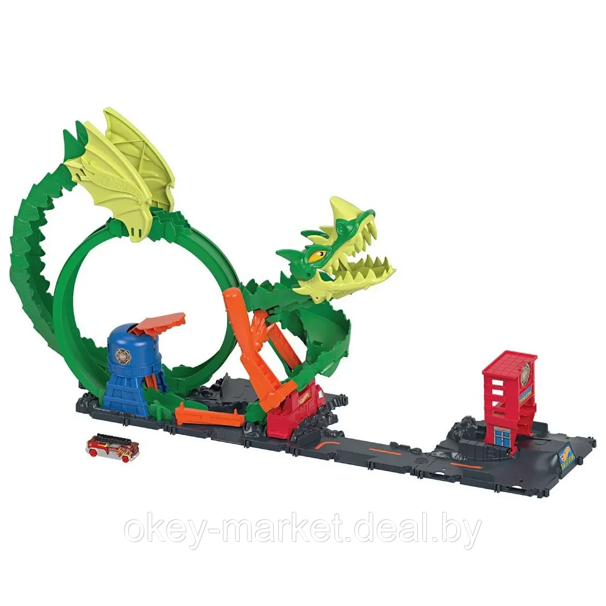 Игровой набор Hot Wheels Сити Огненный бой с драконом - фото 10 - id-p188737741