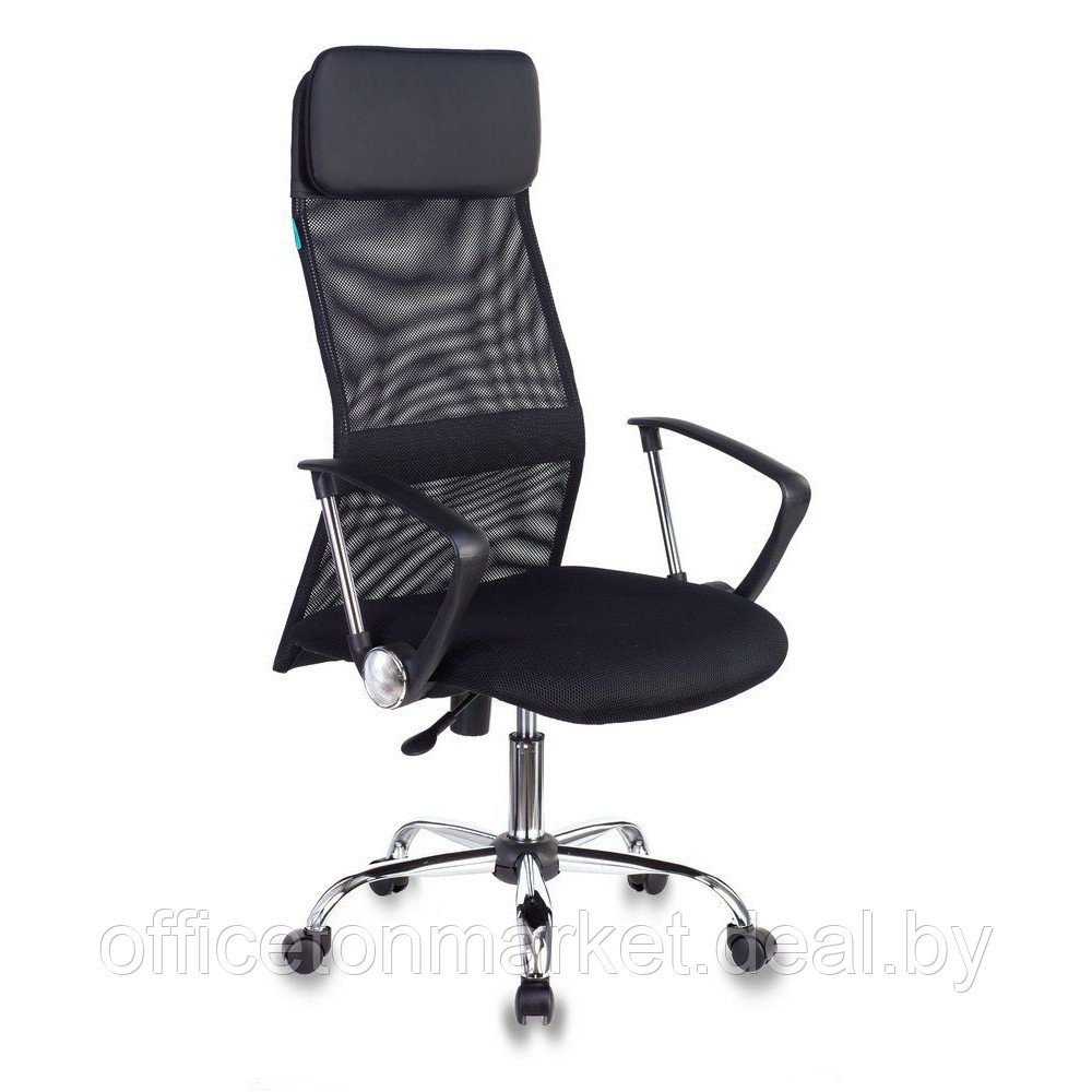 Кресло для руководителя Бюрократ "KB-6N/SL/B", сетчатая ткань, хром, черный - фото 1 - id-p184993770
