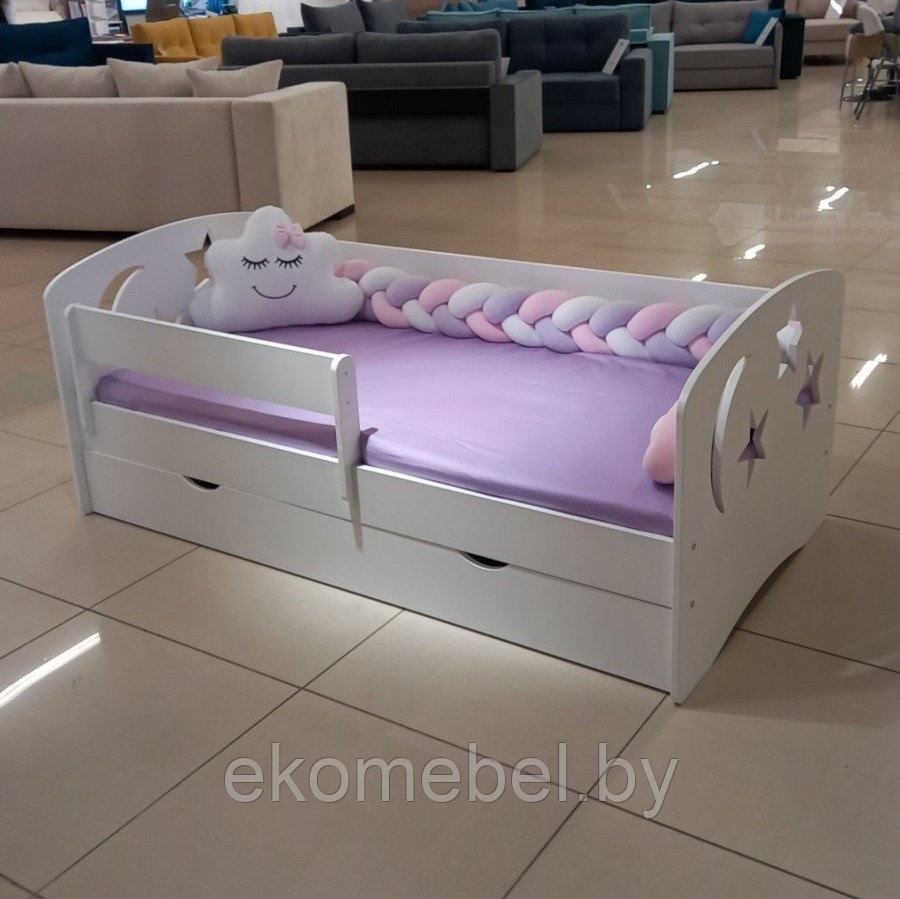 Кровать с бортиком "Ночь" (80х140 см) МДФ