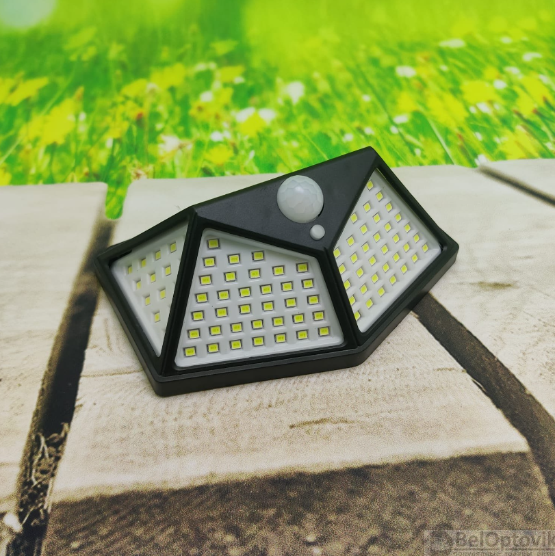 Уличный светильник с датчиком движения на солнечной батарее Solar Interaction Wall Lamp, 3 режима / Фонарь на - фото 6 - id-p220796614