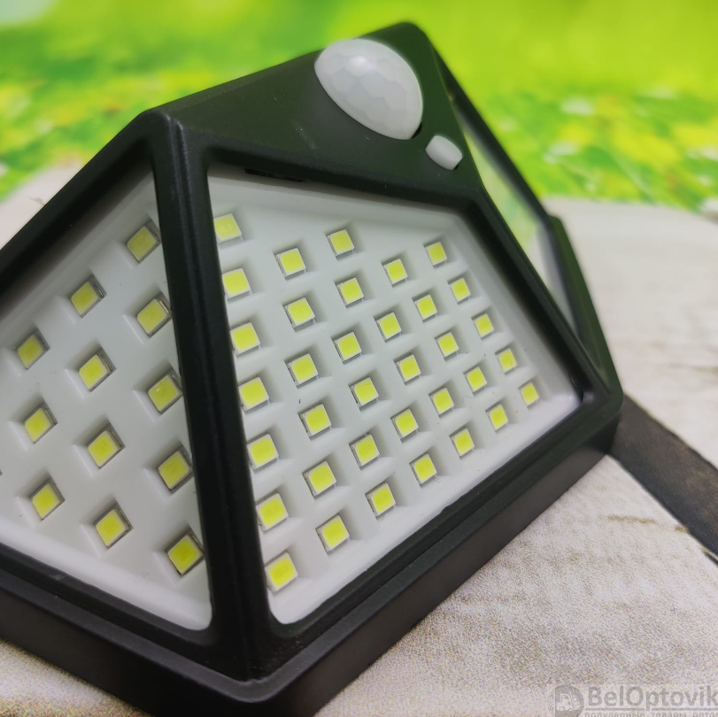 Уличный светильник с датчиком движения на солнечной батарее Solar Interaction Wall Lamp, 3 режима / Фонарь на - фото 7 - id-p220796614