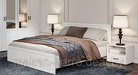 Кровать двуспальная Лацио 140 без основания в цвете Белое дерево